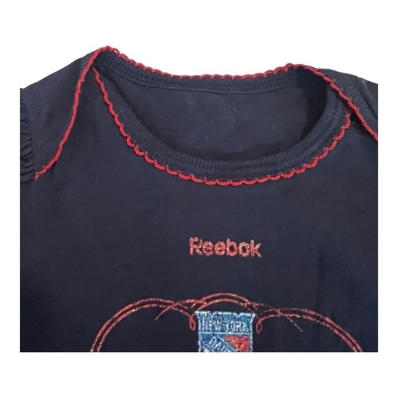 NEW NHL Rangers Girls Onesie with Team Logo and Ruffle Trim Hockey size 3/6 mos - Picture 3 of 8